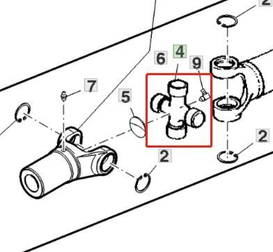 Agricultural Machinery Combine & Tractor Parts Cross And Bearing size 34.96x97mm CHINA Supplier fits forJD 6120 models