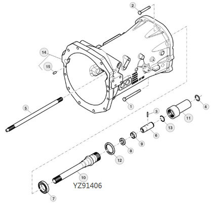For JD 6100B 6110B YZ91406 Shaft For JD Tractor Agricultural Machines Tractor Parts