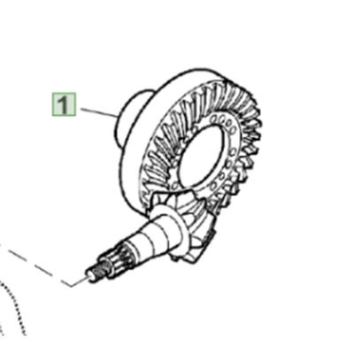 RE282665  Ring Gear And Pinion Fits for JD tractor Models: 1204 1354 6100D 6110B 6110D 6125D tractors.